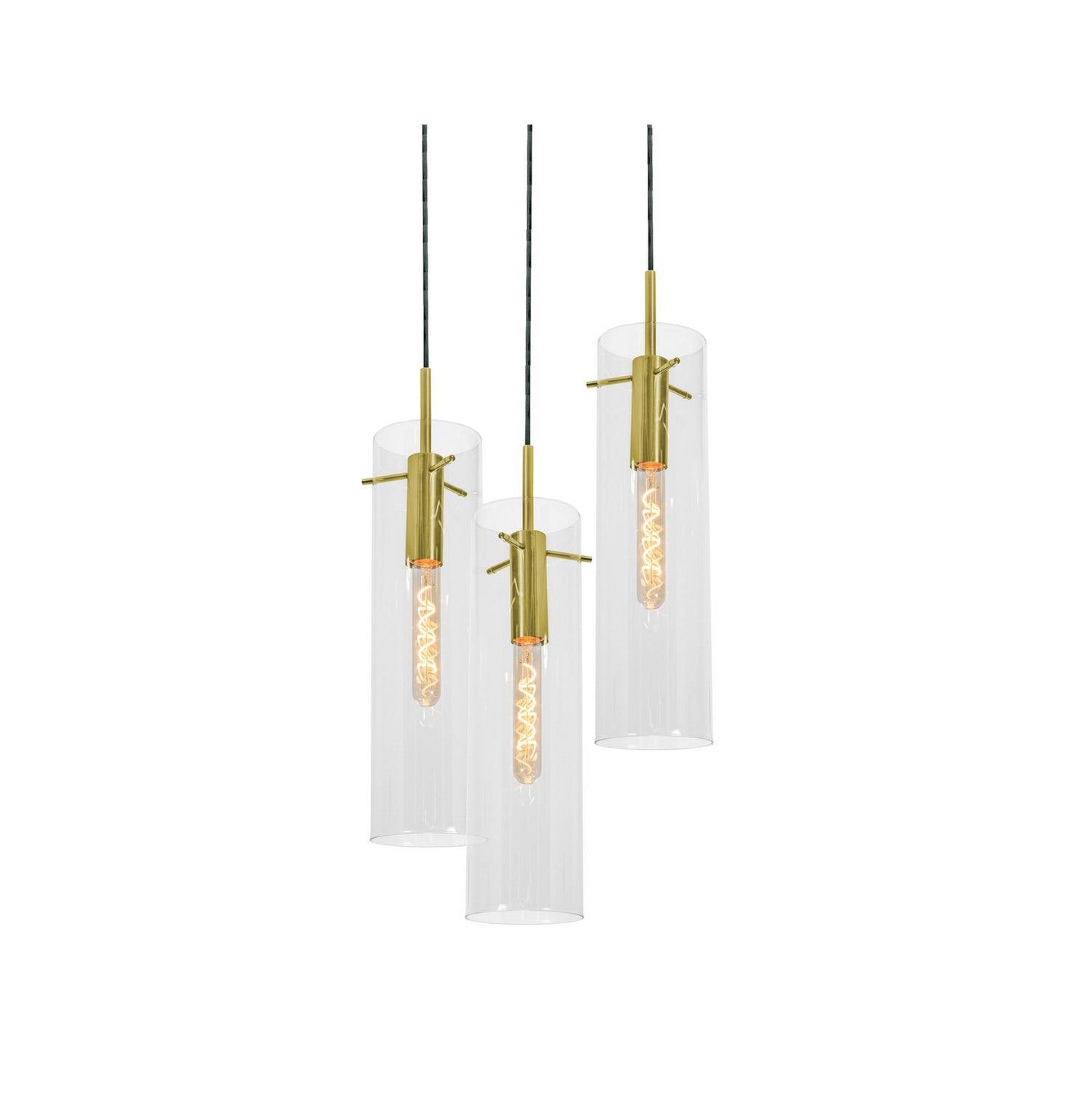AFX Lighting - VSAP05MB lbRND3 - Three Light Pendant - Vista - Light Antique Brass