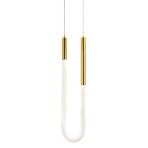 AFX Lighting - ADEP06LAJUD lb - LED Pendant - Adel - Light Antique Brass