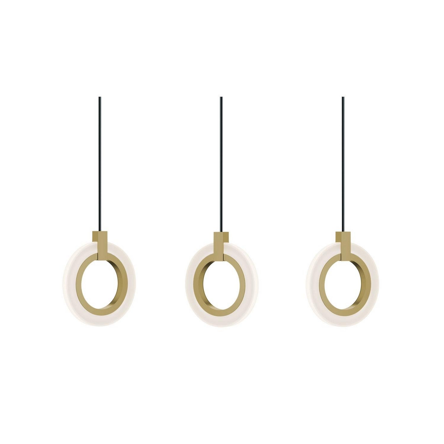 AFX Lighting - HLOP08LAJUD lbLNR3 - LED Linear Pendant - Halo - Light Antique Brass