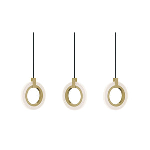 AFX Lighting - HLOP08LAJUD lbLNR3 - LED Linear Pendant - Halo - Light Antique Brass