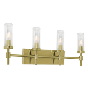 AFX Lighting - HNTV3011MB lb - Four Light Vanity - Huntington - Light Antique Brass