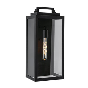 AFX Lighting - KANW0919MBBK - One Light Outdoor Wall Sconce - Kansas - Black