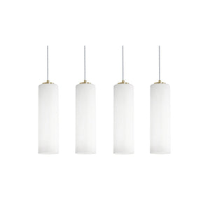 AFX Lighting - LEOP0412MBLBLNR4 - Four Light Linear Pendant - Leo - Light Antique Brass