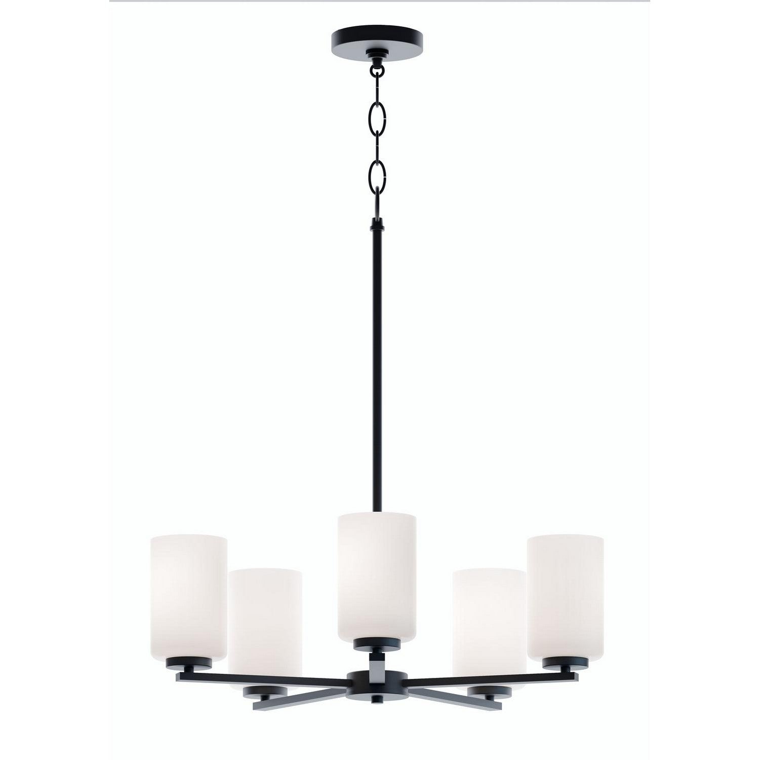 AFX Lighting - LEOP24MBBK - Five Light Chandelier - Leo - Black