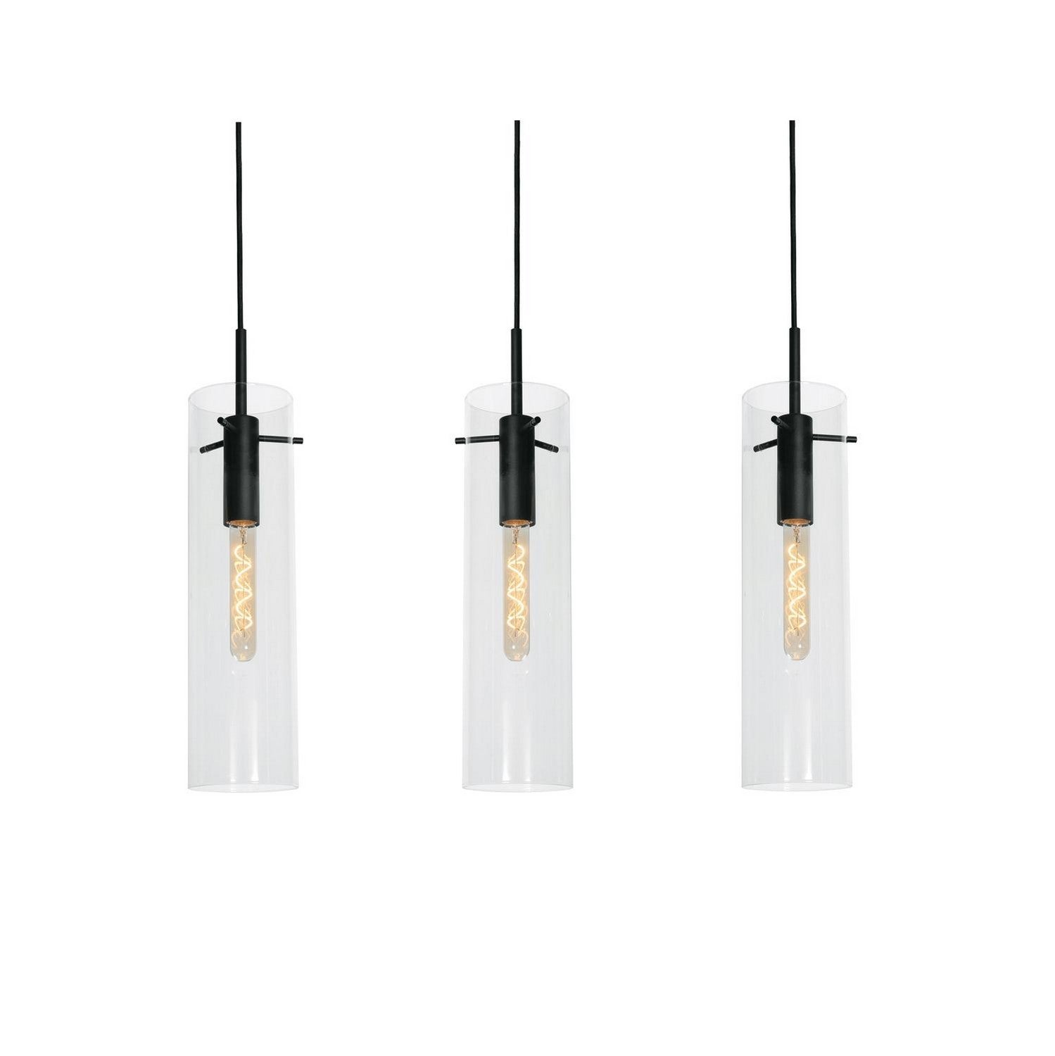 AFX Lighting - VSAP05MBBKLNR3 - Three Light Linear Pendant - Vista - Black