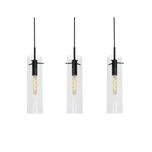 AFX Lighting - VSAP05MBBKLNR3 - Three Light Linear Pendant - Vista - Black