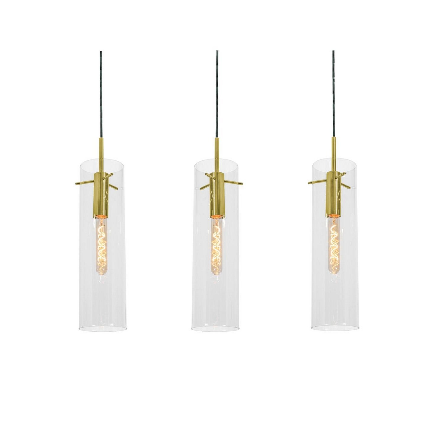 AFX Lighting - VSAP05MB lbLNR3 - Three Light Linear Pendant - Vista - Satin Nickel