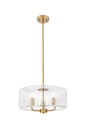 Innovations - 436-3S-BB-G436-16CL - Three Light Pendant - Ballston - Brushed Brass