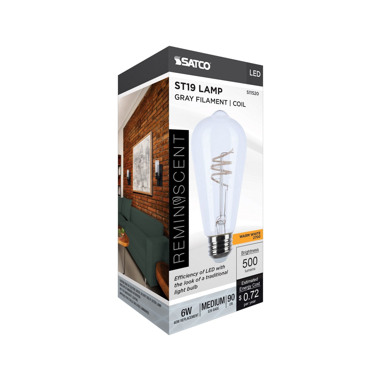Satco - S11520 - Light Bulb - Clear