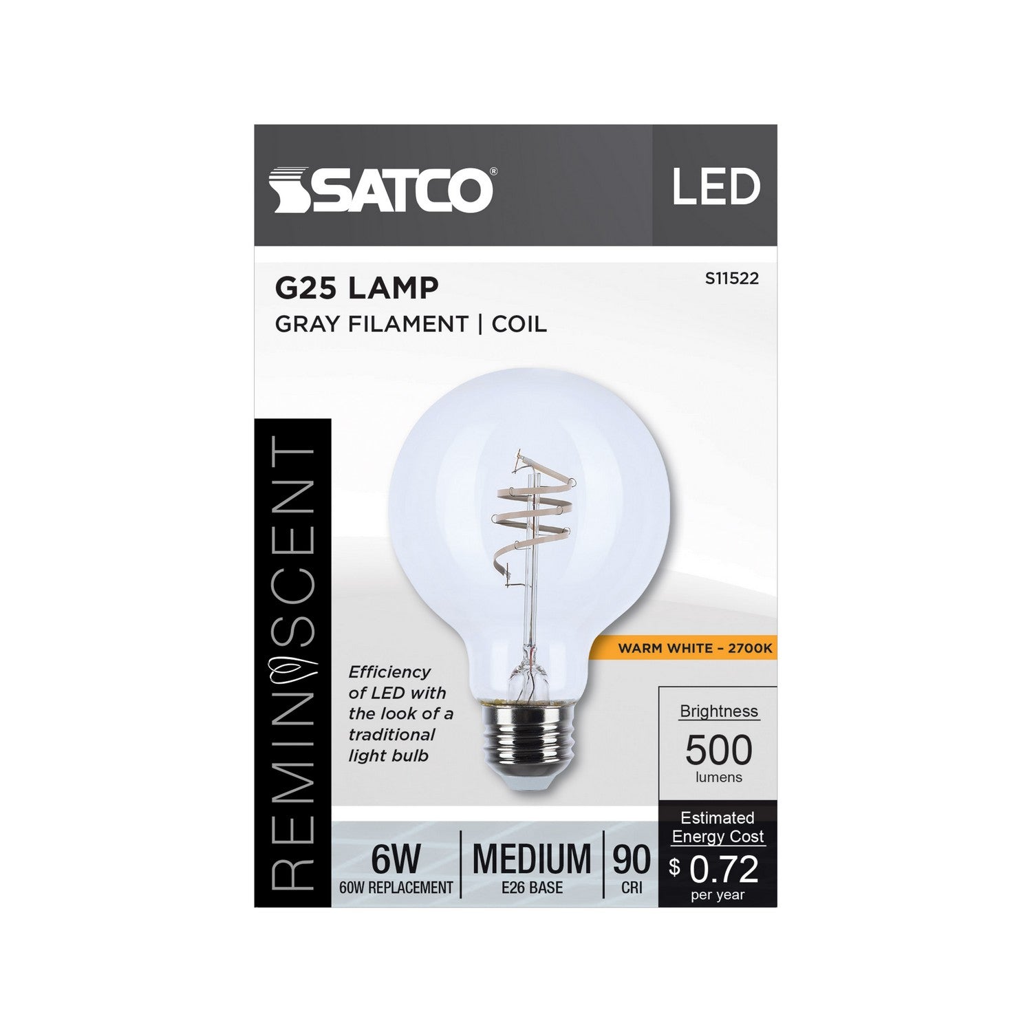 Satco - S11522 - Light Bulb - Clear