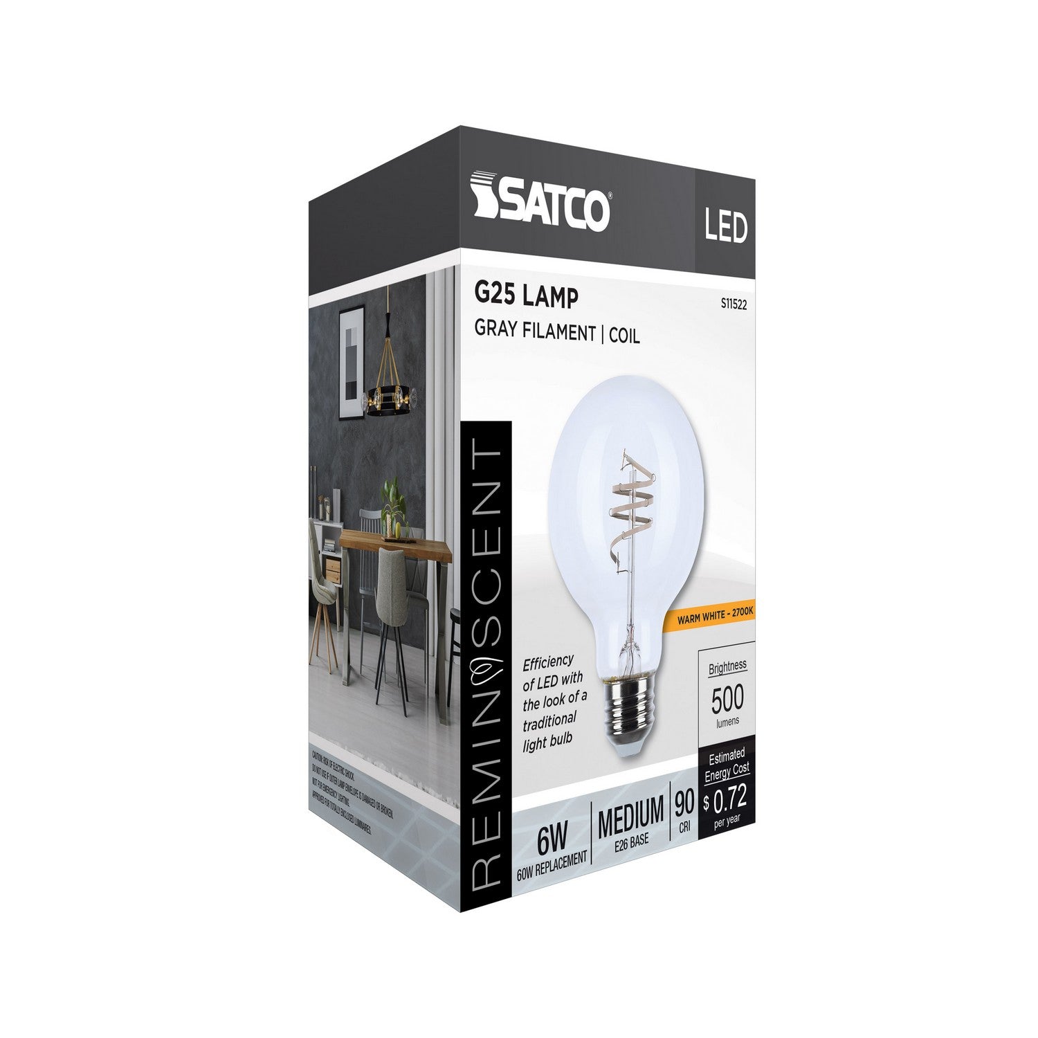 Satco - S11522 - Light Bulb - Clear