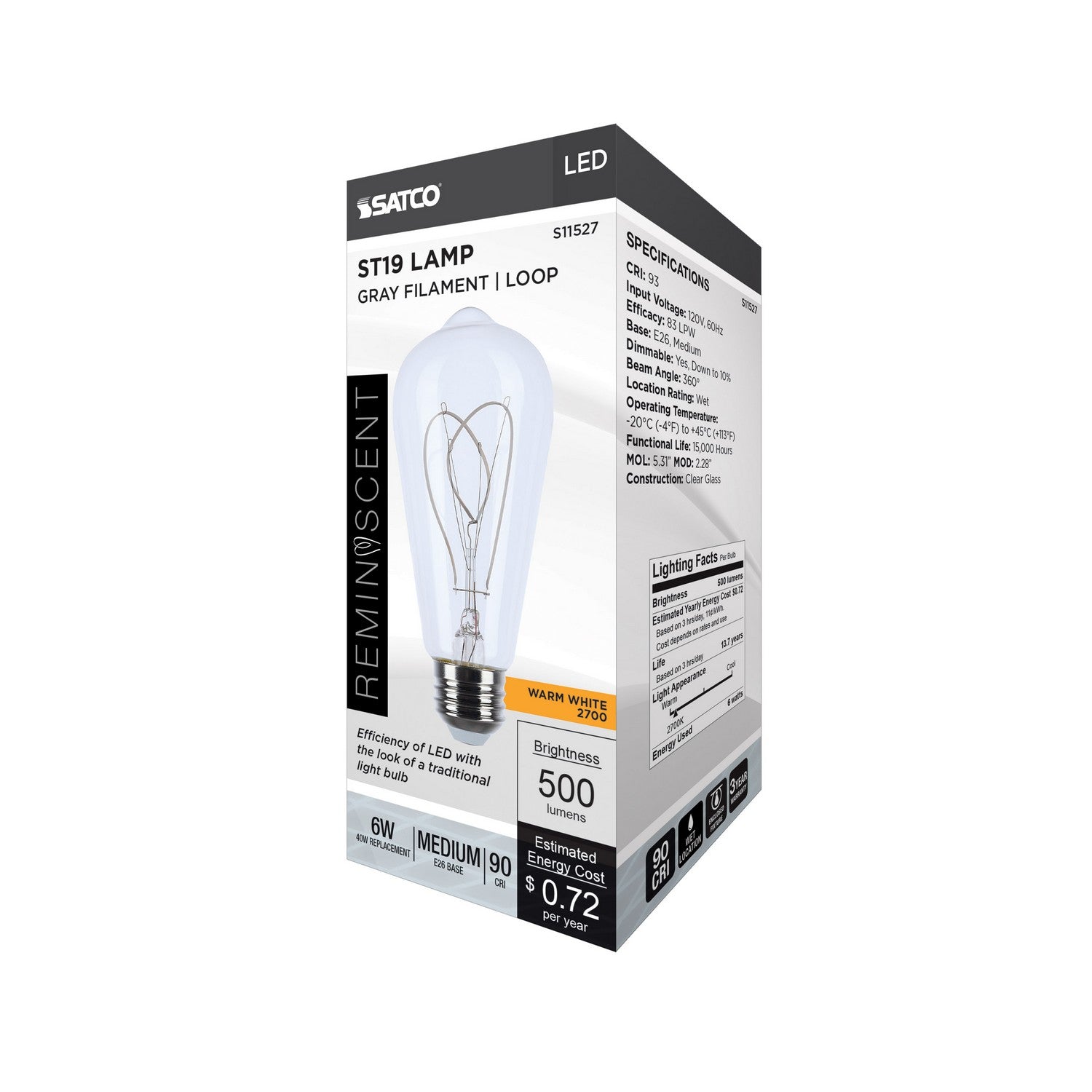 Satco - S11527 - Light Bulb - Clear
