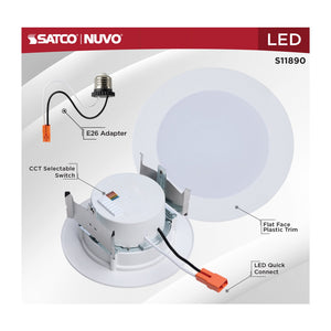 Satco - S11890 - LED Downlight Retrofit - Matte White