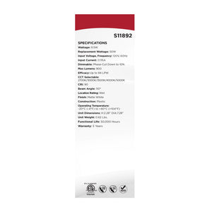 Satco - S11892 - LED Downlight Retrofit - Matte White