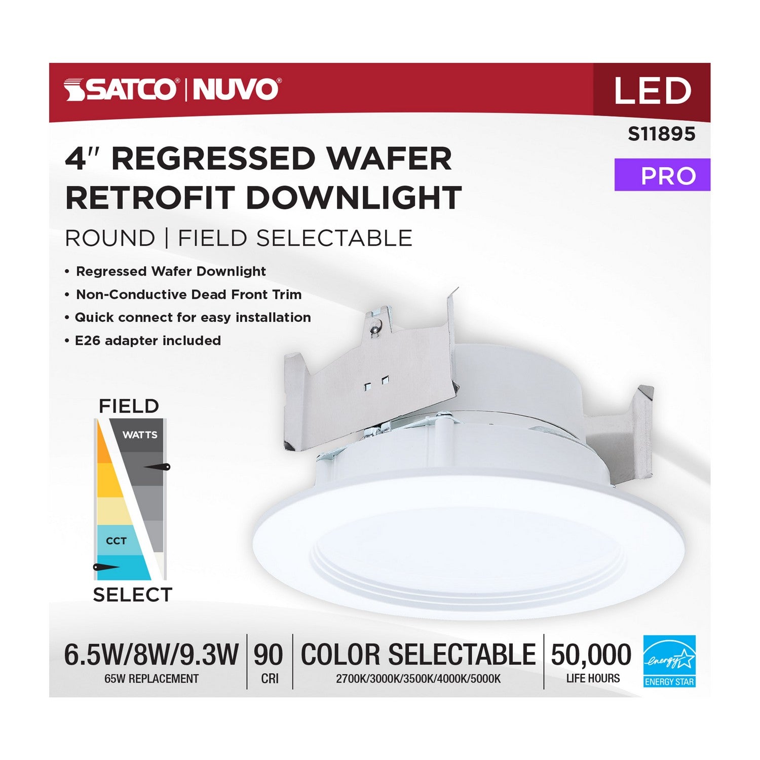 Satco - S11895 - LED Downlight Retrofit - Matte White