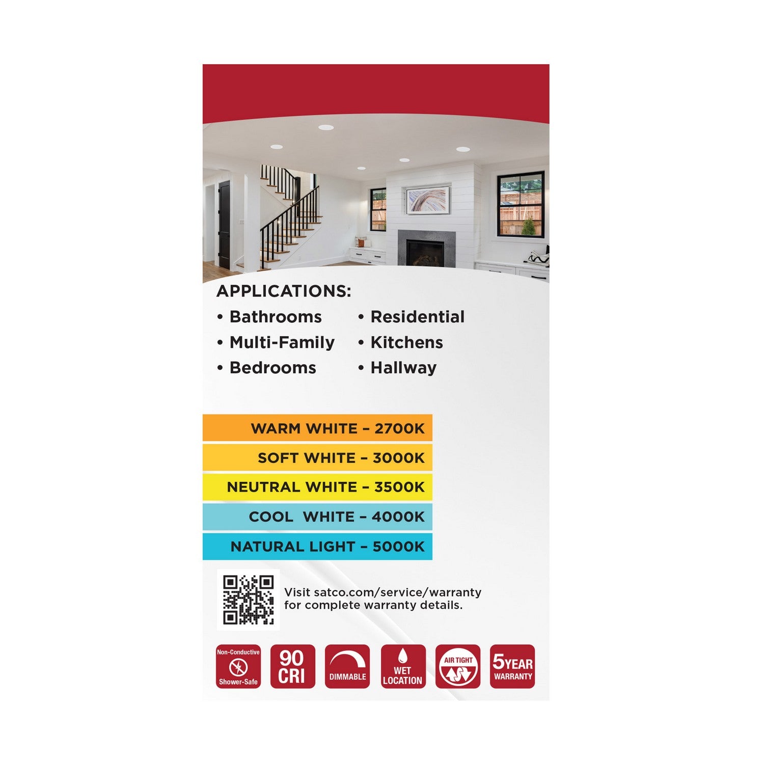 Satco - S11895 - LED Downlight Retrofit - Matte White