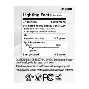 Satco - S12360 - Light Bulb - Clear