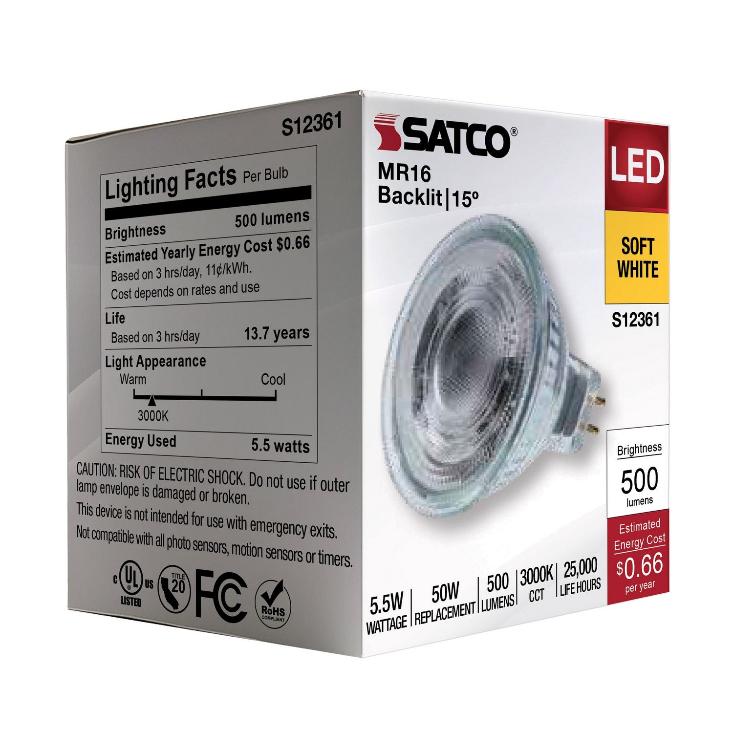 Satco - S12361 - Light Bulb - Clear