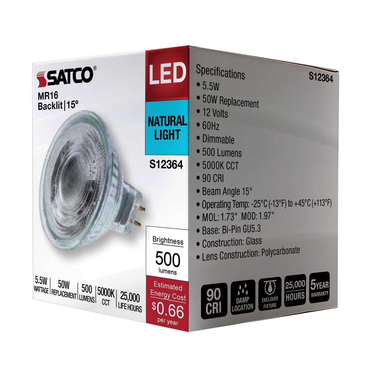 Satco - S12364 - Light Bulb - Clear