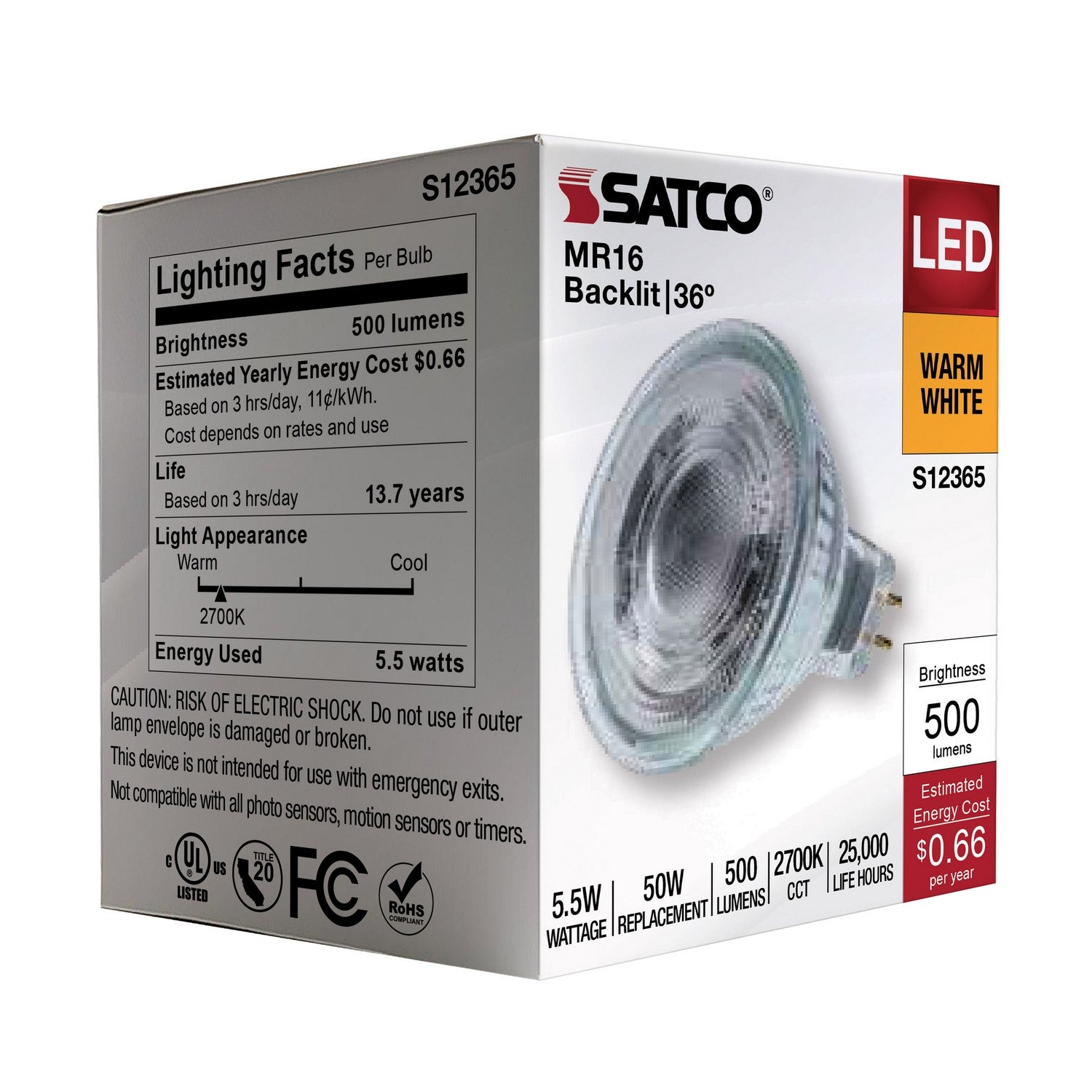Satco - S12365 - Light Bulb - Clear