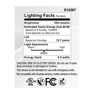 Satco - S12367 - Light Bulb - Clear