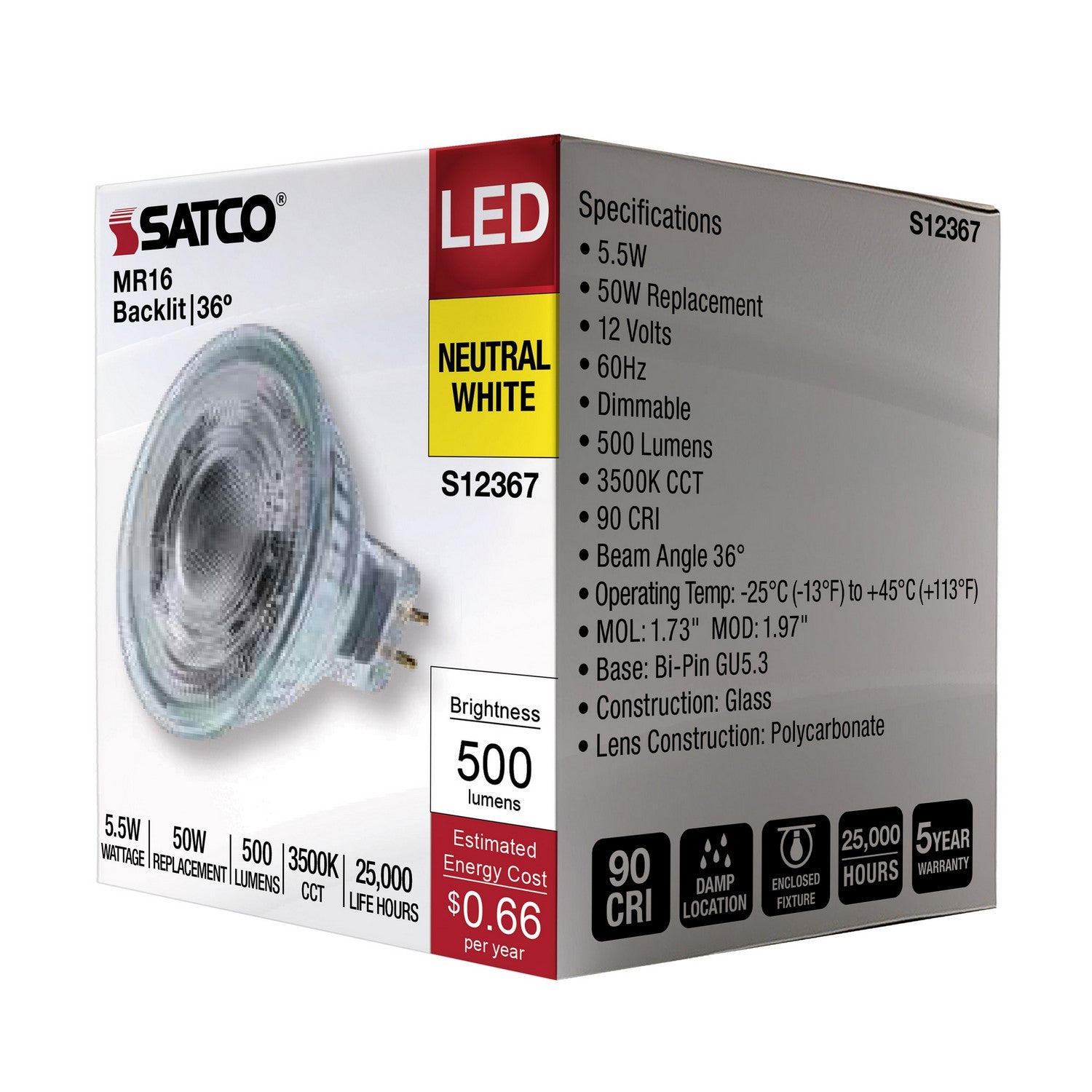 Satco - S12367 - Light Bulb - Clear