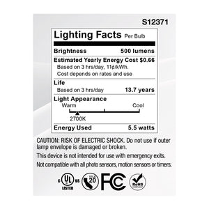 Satco - S12371 - Light Bulb - Clear