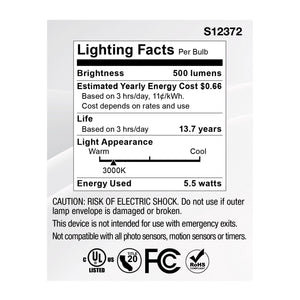 Satco - S12372 - Light Bulb - Clear