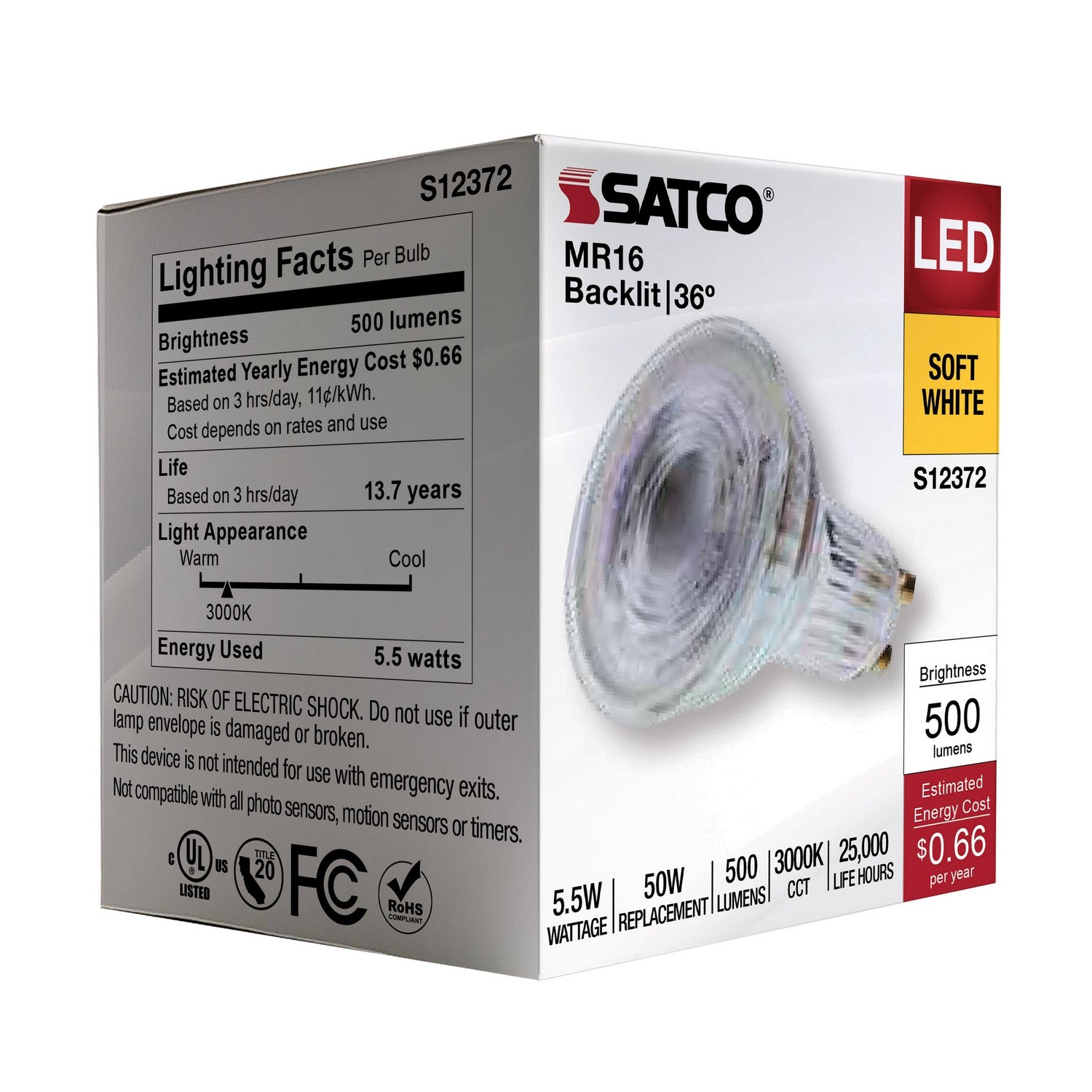 Satco - S12372 - Light Bulb - Clear