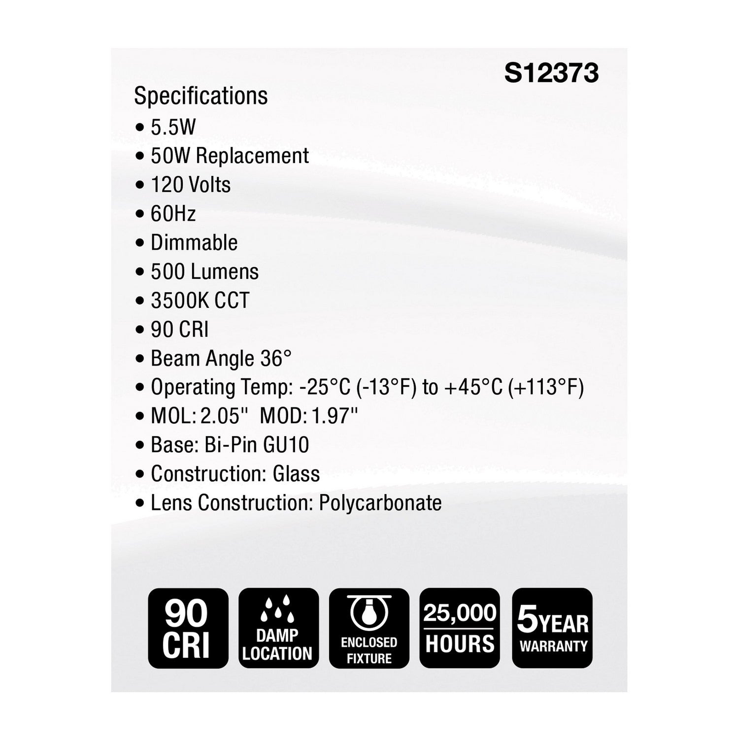 Satco - S12373 - Light Bulb - Clear