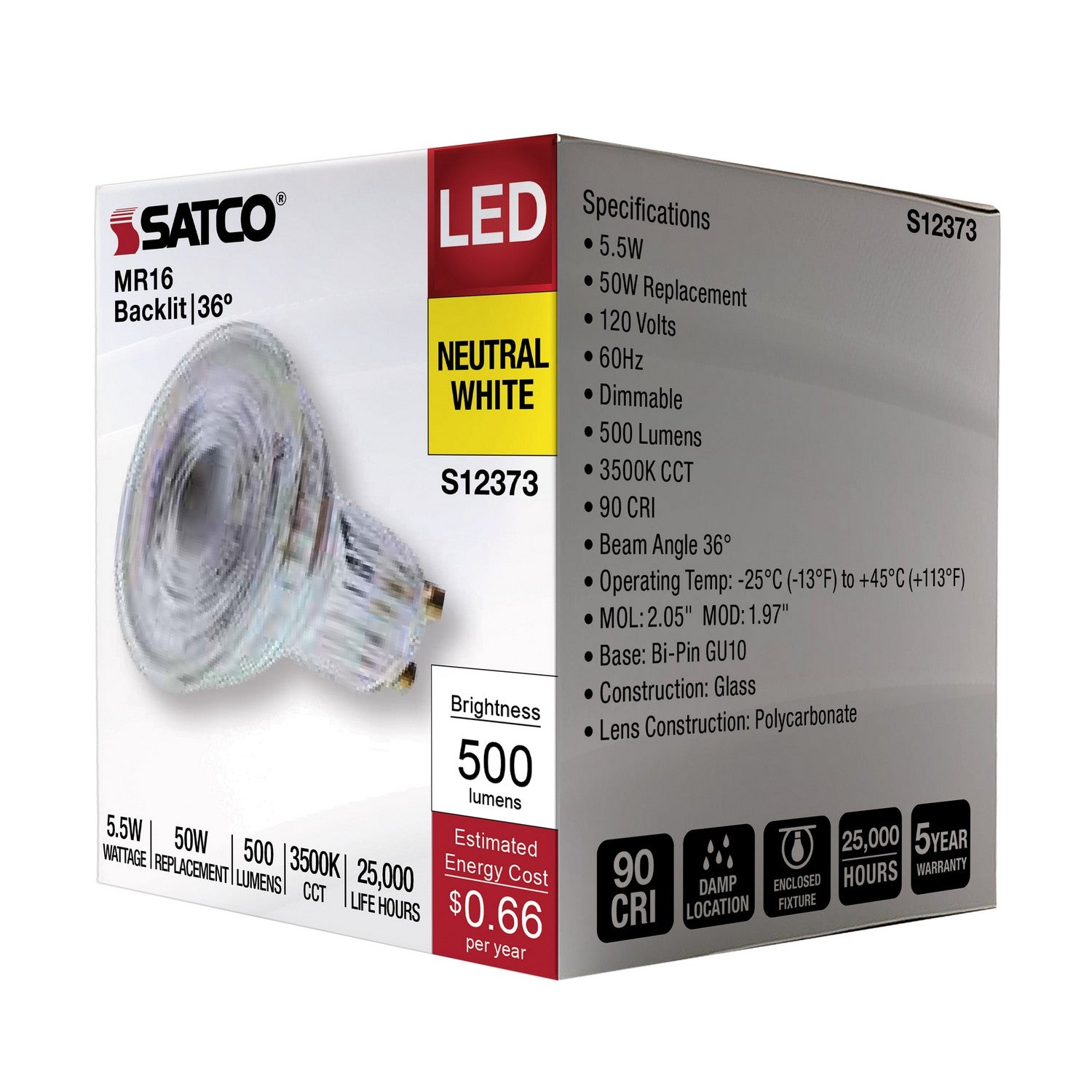 Satco - S12373 - Light Bulb - Clear