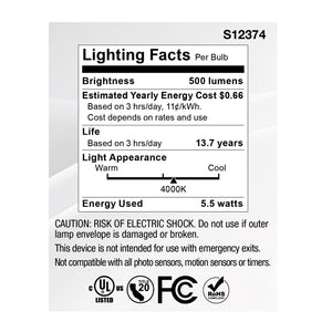 Satco - S12374 - Light Bulb - Clear