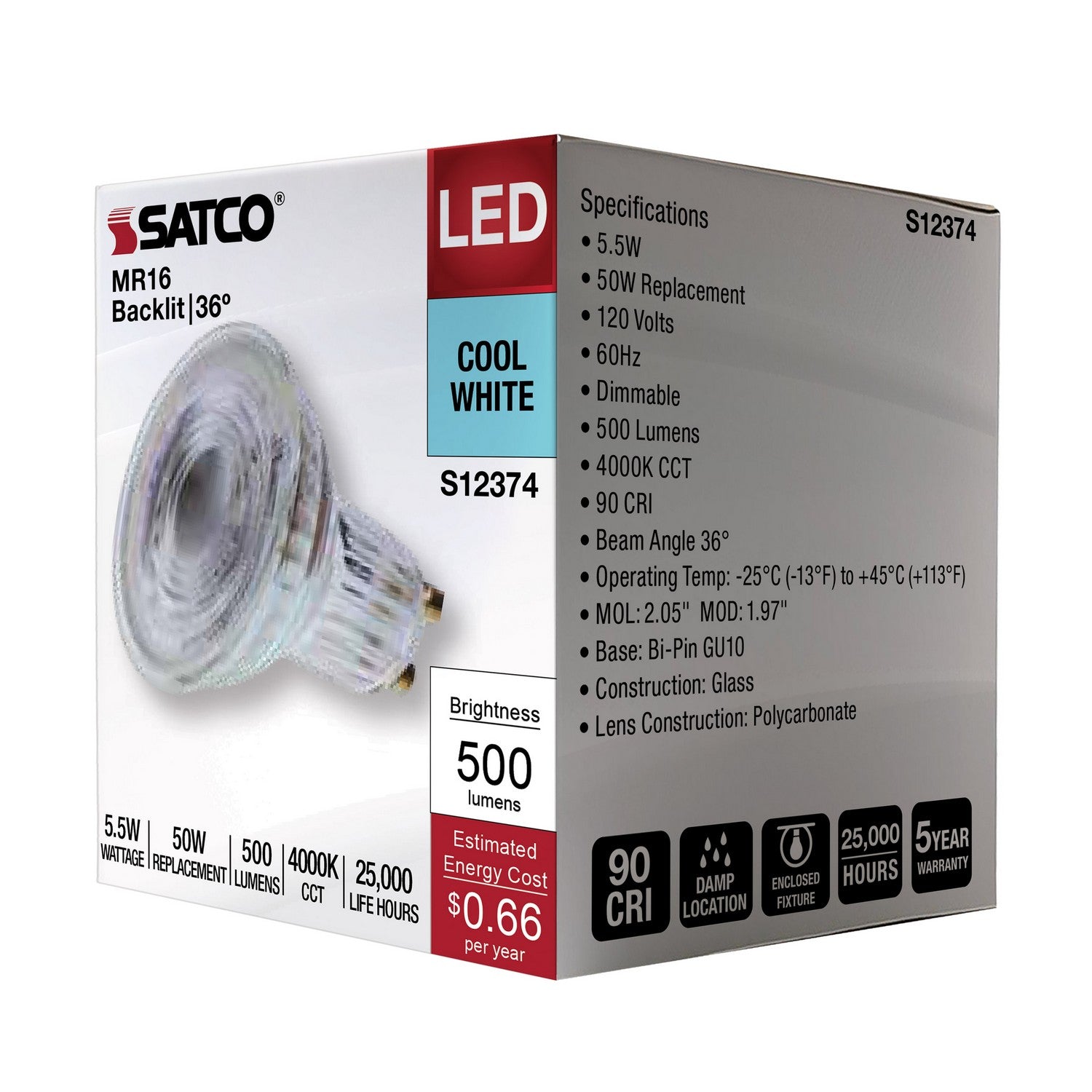 Satco - S12374 - Light Bulb - Clear