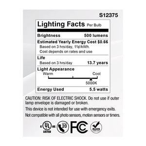 Satco - S12375 - Light Bulb - Clear
