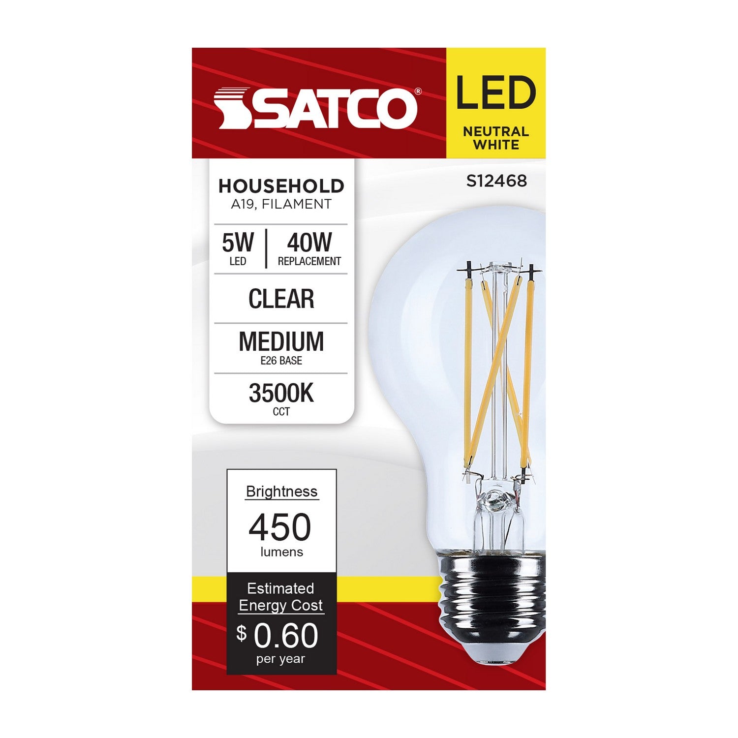Satco - S12468 - Light Bulb - Clear