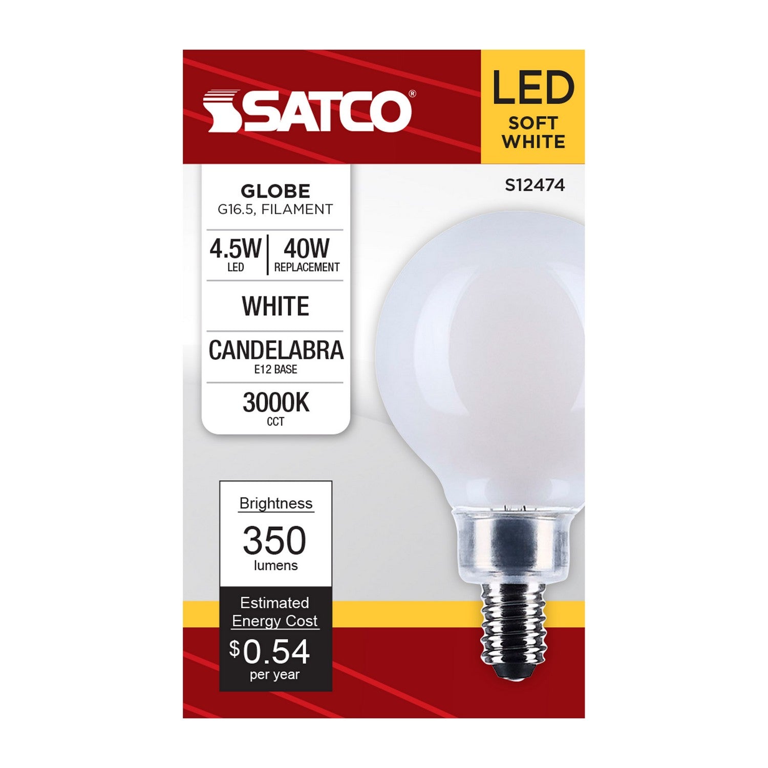 Satco - S12474 - Light Bulb - White