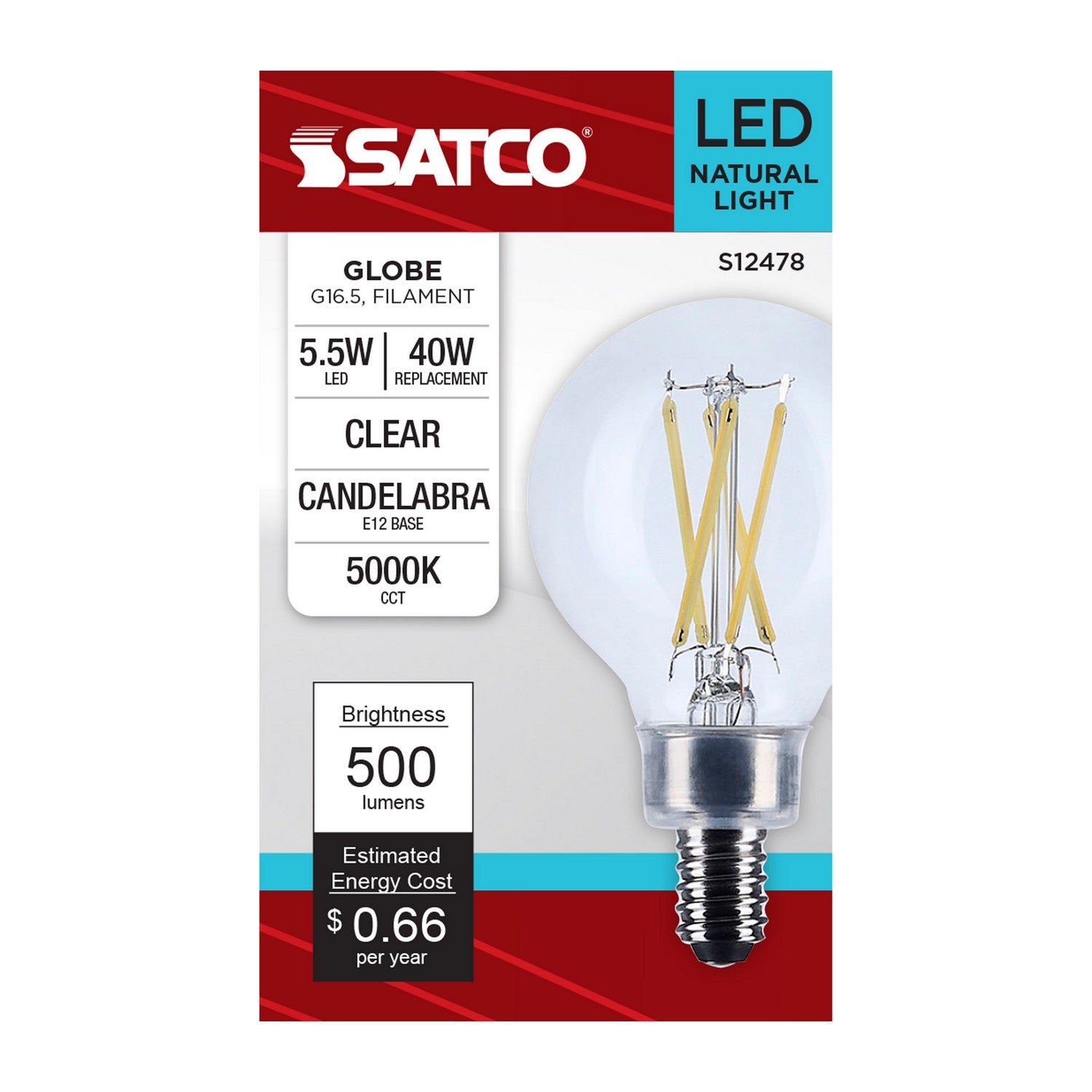Satco - S12478 - Light Bulb - Clear