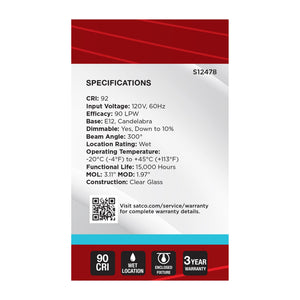 Satco - S12478 - Light Bulb - Clear