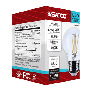 Satco - S12480 - Light Bulb - Clear