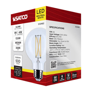 Satco - S12482 - Light Bulb - Clear