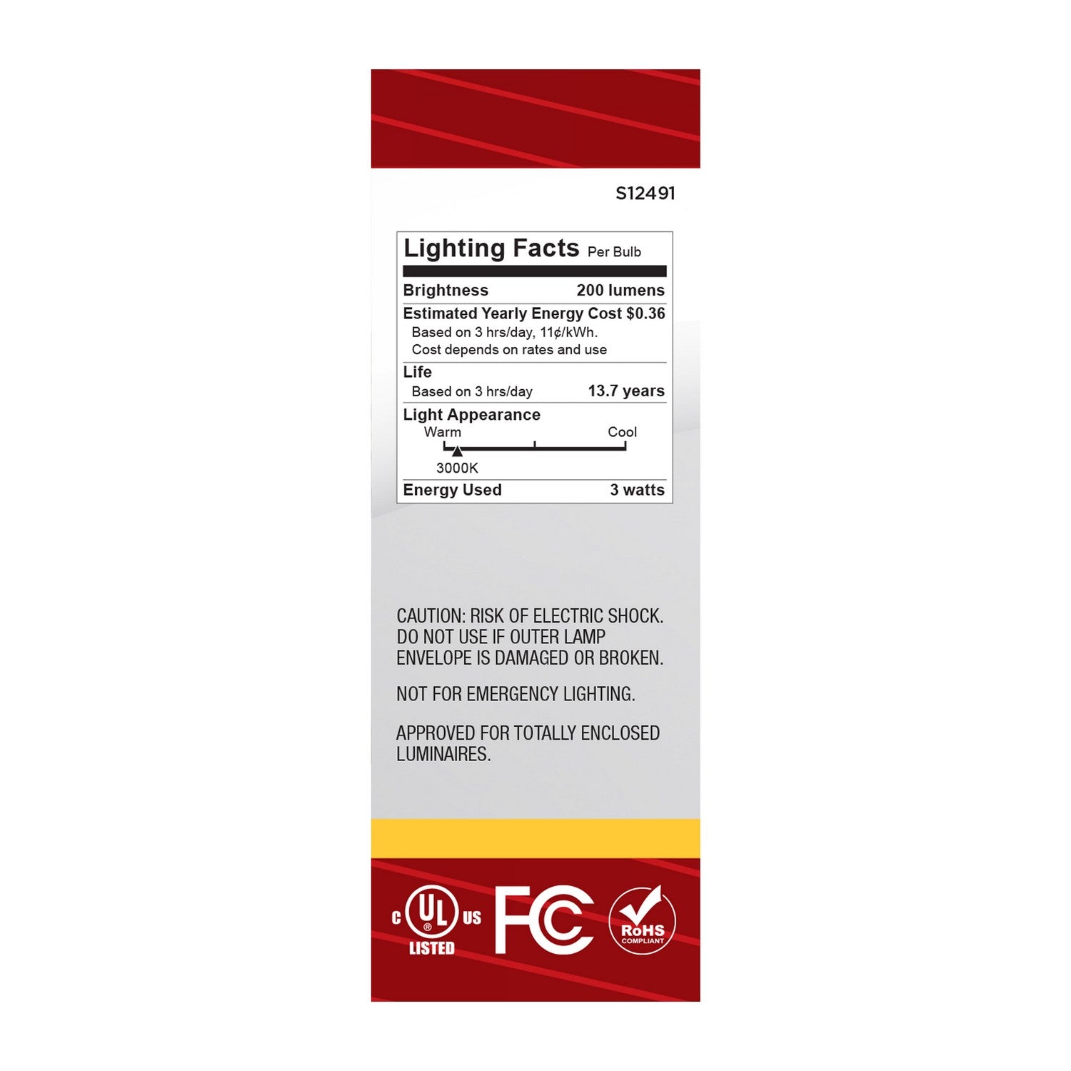 Satco - S12491 - Light Bulb - Frost