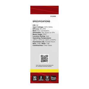 Satco - S12496 - Light Bulb - Clear