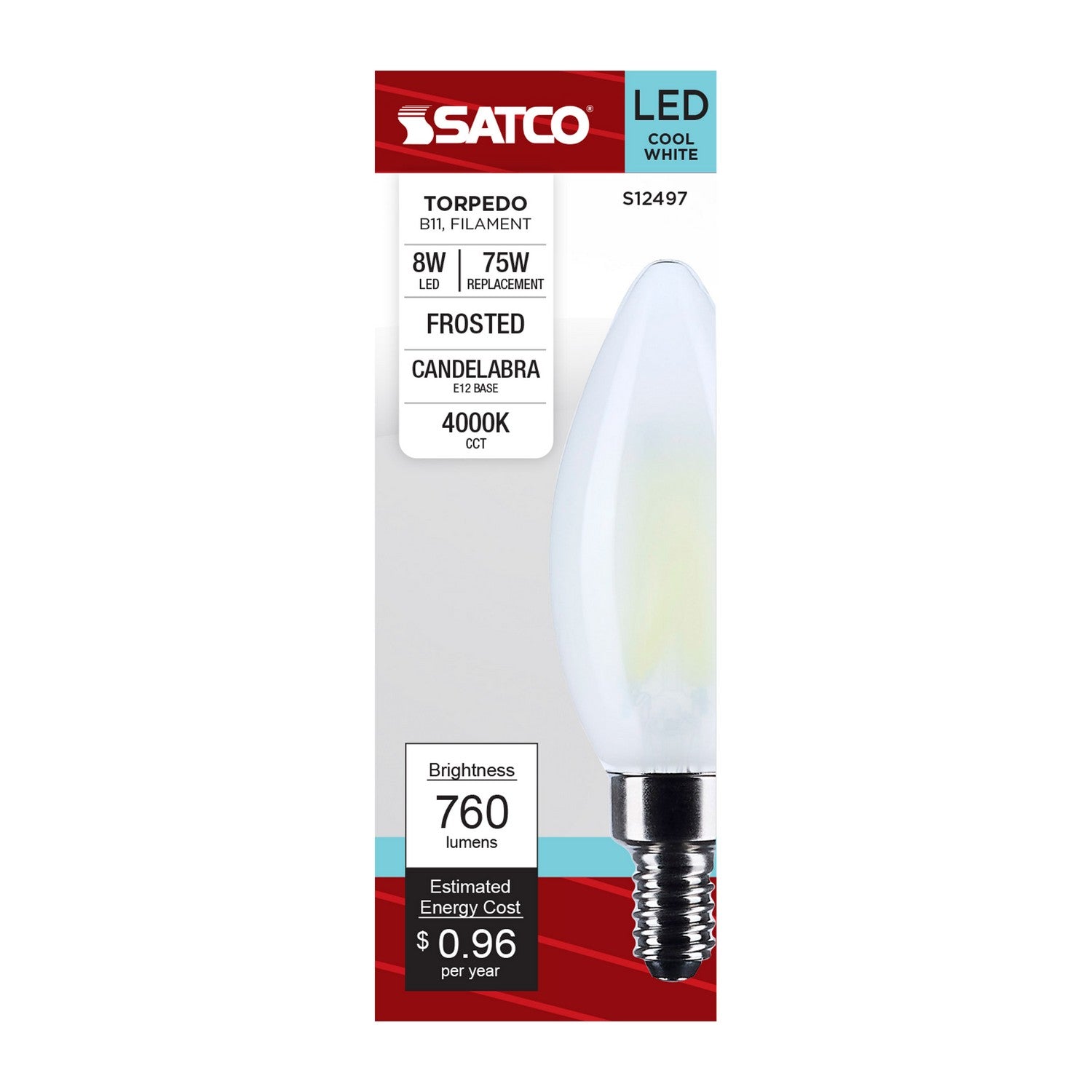 Satco - S12497 - Light Bulb - Frost