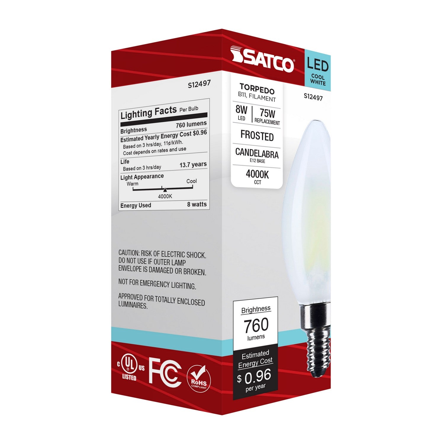 Satco - S12497 - Light Bulb - Frost