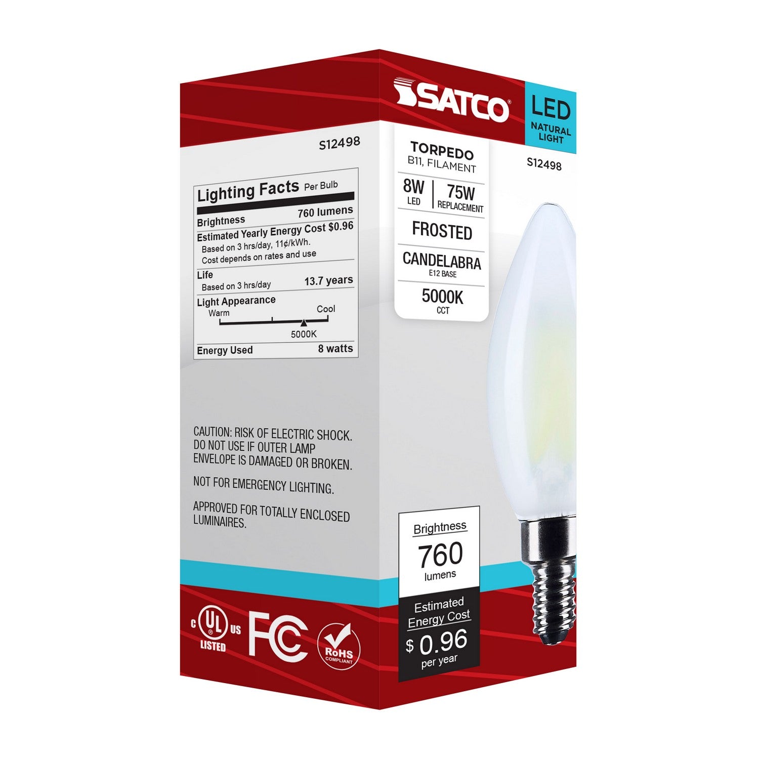 Satco - S12498 - Light Bulb - Frost