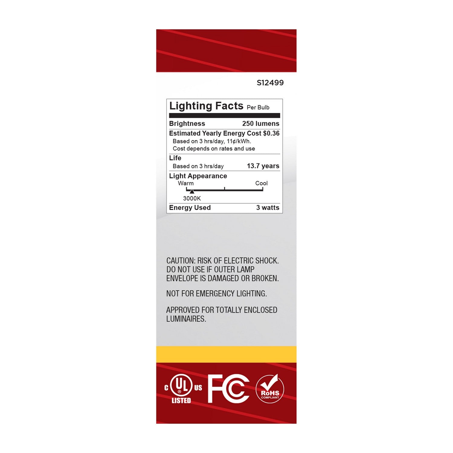 Satco - S12499 - Light Bulb - Clear