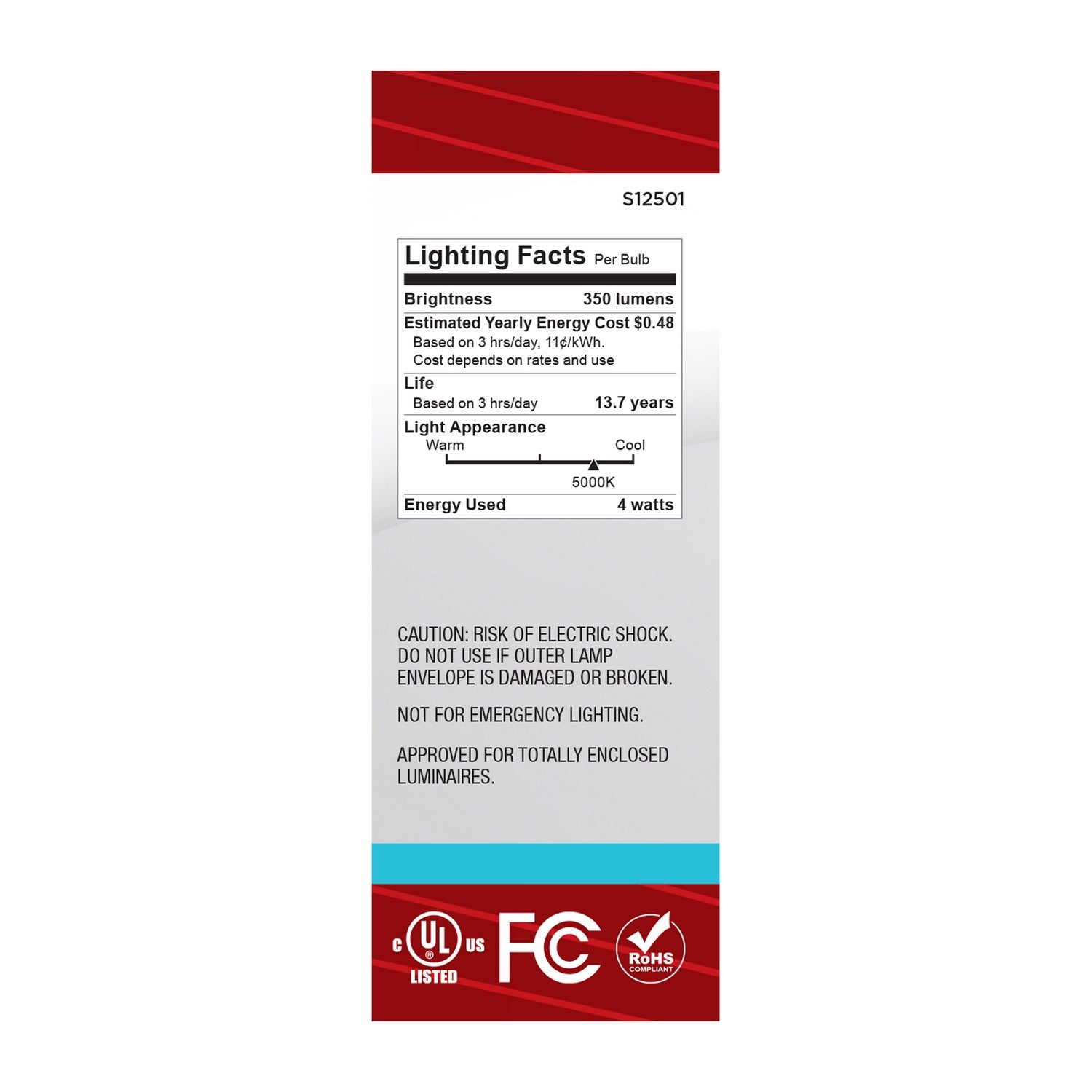 Satco - S12501 - Light Bulb - Clear