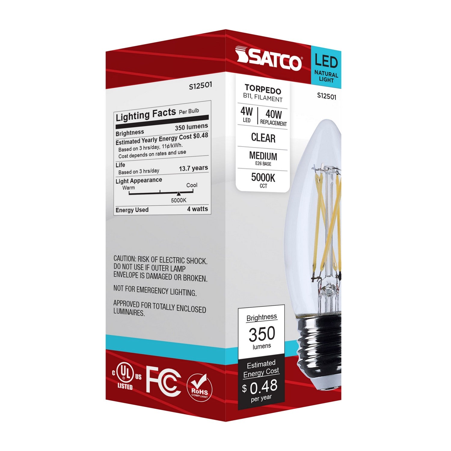 Satco - S12501 - Light Bulb - Clear