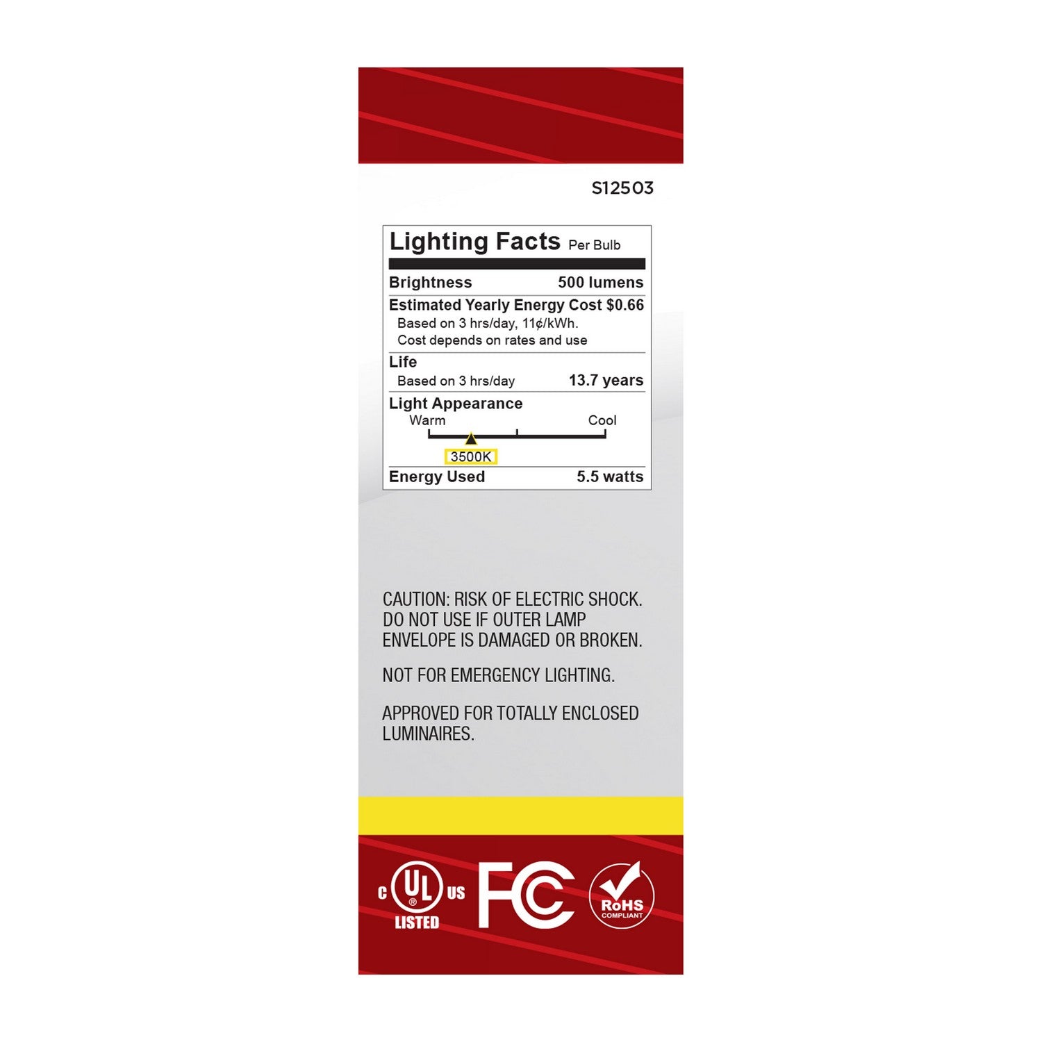 Satco - S12503 - Light Bulb - Clear