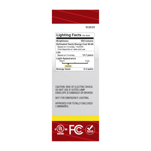 Satco - S12503 - Light Bulb - Clear